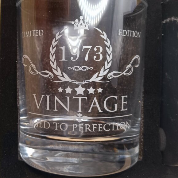 Whiskey Glass  1973 NWT & Men Tie EUC Birthday Gift & Fathers Day - Picture 5 of 10